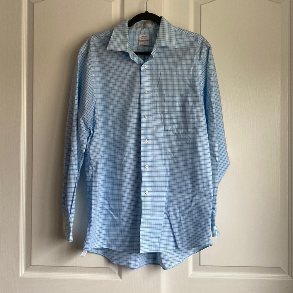 Arrow - Button Down Collared Dress Shirt, Blue & Teal Plaid​​​​​​​​​​​​​